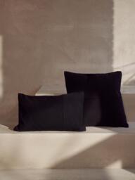 Hand-Woven Cushion Cover Terre with Decorative Seam - thumbnail 8