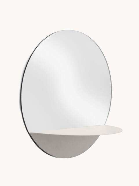 Round Wall Mirror Horizon with Shelf - image 1