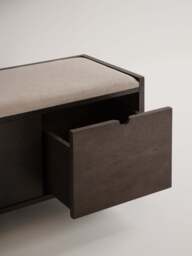 Upholstered Wooden Storage Bench Hillmond - thumbnail 4