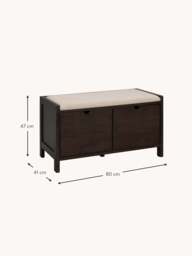 Upholstered Wooden Storage Bench Hillmond - thumbnail 5