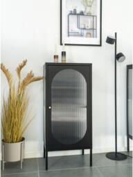 Oak Wood Display Cabinet Adelaide with Grooved Glass - thumbnail 2