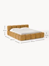 Upholstered Teddy Bouclé Bed Tayla - thumbnail 8