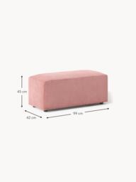 Corduroy Ottoman Melva, W 99 x D 42 cm - thumbnail 9