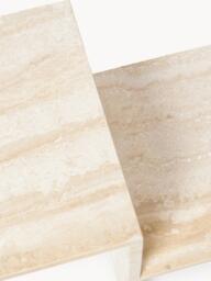 Travertine Side Table Distinct with Two Table Tops - thumbnail 5