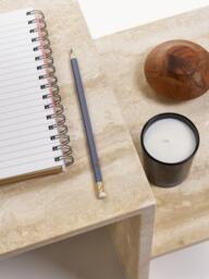 Travertine Side Table Distinct with Two Table Tops - thumbnail 7