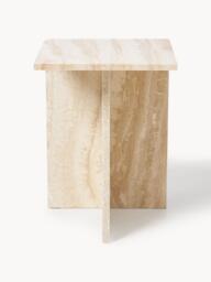 Travertine Side Table Distinct with Two Table Tops - thumbnail 4