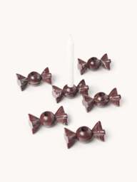 Candle Holder Lexy, Rosso Levanto Marble, Set of 2 - thumbnail 6