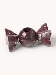Candle Holder Lexy, Rosso Levanto Marble, Set of 2