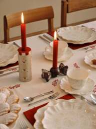 Candle Holder Lexy, Rosso Levanto Marble, Set of 2 - thumbnail 7