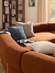 Velvet Cushion Cover Fiona with A Fine Line Structure - thumbnail 7