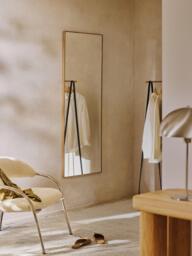 Full-Length Wall Mirror Avery with Oak Wood Frame - thumbnail 2