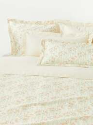 Cotton Sateen Duvet Cover Leticia with Floral Print