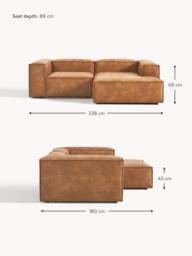 Modular Leather Corner Sofa Lennon (3-seater) - thumbnail 9