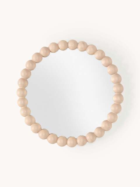 Round Wall Mirror Ayu with Ash Wood Frame - image 1