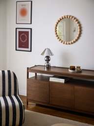 Round Wall Mirror Ayu with Ash Wood Frame - thumbnail 5