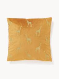 Embroidered Velvet Cushion Cover Giro - thumbnail 1