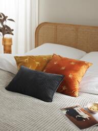 Embroidered Velvet Cushion Cover Giro - thumbnail 2