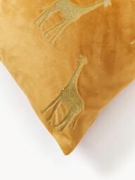 Embroidered Velvet Cushion Cover Giro - thumbnail 4