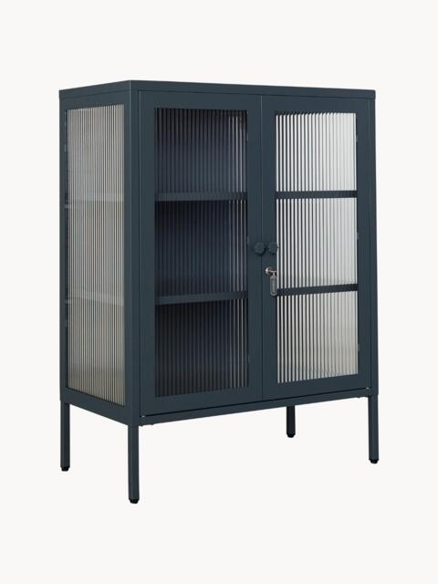 Metal Display Cabinet The Mixer with Ribbed Glass - image 1