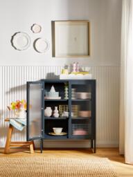 Metal Display Cabinet The Mixer with Ribbed Glass - thumbnail 6