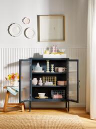 Metal Display Cabinet The Mixer with Ribbed Glass - thumbnail 7