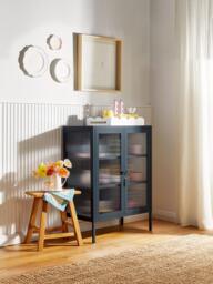 Metal Display Cabinet The Mixer with Ribbed Glass - thumbnail 2
