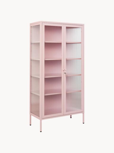 Metal Display Cabinet The Collector with Ribbed Glass - image 1