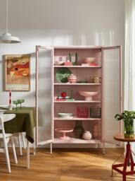 Metal Display Cabinet The Collector with Ribbed Glass - thumbnail 7