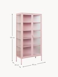 Metal Display Cabinet The Collector with Ribbed Glass - thumbnail 8