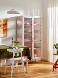 Metal Display Cabinet The Collector with Ribbed Glass - thumbnail 2