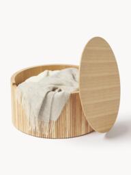 Round Wooden Coffee Table Nele with Storage Space - thumbnail 2