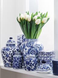 Porcelain Lidded Vase Annabelle, H 35 cm - thumbnail 5
