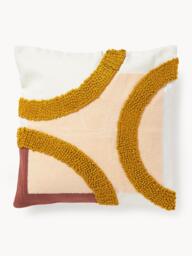 Embroidered Cotton Cushion Cover Reza with a High-Low Structure - thumbnail 1