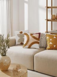 Embroidered Cotton Cushion Cover Reza with a High-Low Structure - thumbnail 2