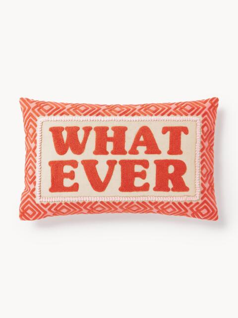 Cushion Cover Whatever with Embroidered Lettering - image 1