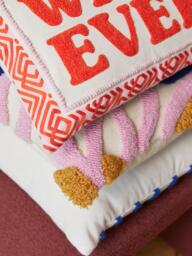 Cushion Cover Whatever with Embroidered Lettering - thumbnail 2