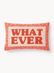 Cushion Cover Whatever with Embroidered Lettering
