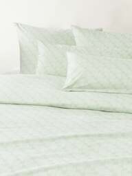 Geometric Print Cotton Percale Duvet Cover Inki