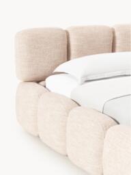 Upholstered Bouclé Bed Tayla - thumbnail 4