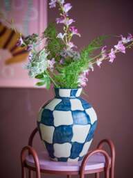 Hand-Painted Vase Check, H 24 cm - thumbnail 2