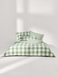 Checked Cotton Duvet Cover Nels - thumbnail 9