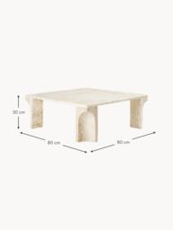 Travertine Coffee Table Doric, W 80 cm - thumbnail 4
