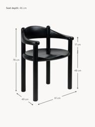 Pine Wood Dining Chair Daumiller with Armrests - thumbnail 5