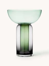 Mouth-Blown Glass Vase Torus, H 33 cm