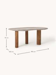 Organic-Shaped Marble Dining Table Naruto, in various sizes - thumbnail 9