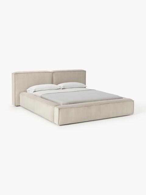 Upholstered Corduroy Bed Lennon