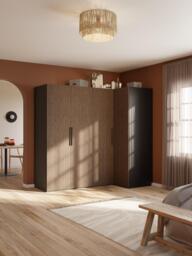 Modular Corner Wardrobe Simone, 215 cm Wide, in various sizes - thumbnail 2