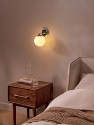 Opal Glass Wall Lamp Atlanta - thumbnail 2