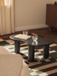 Oak Wood Coffee Table Didi in Organic Shape - thumbnail 2