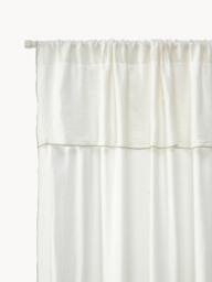 Light-Filtering Linen Rod Pocket Curtains Eleonara, Set of 2, W 145 cm